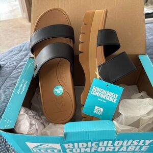 Reef Banded Horizon 2.5 Black and Brown Slide Sandals